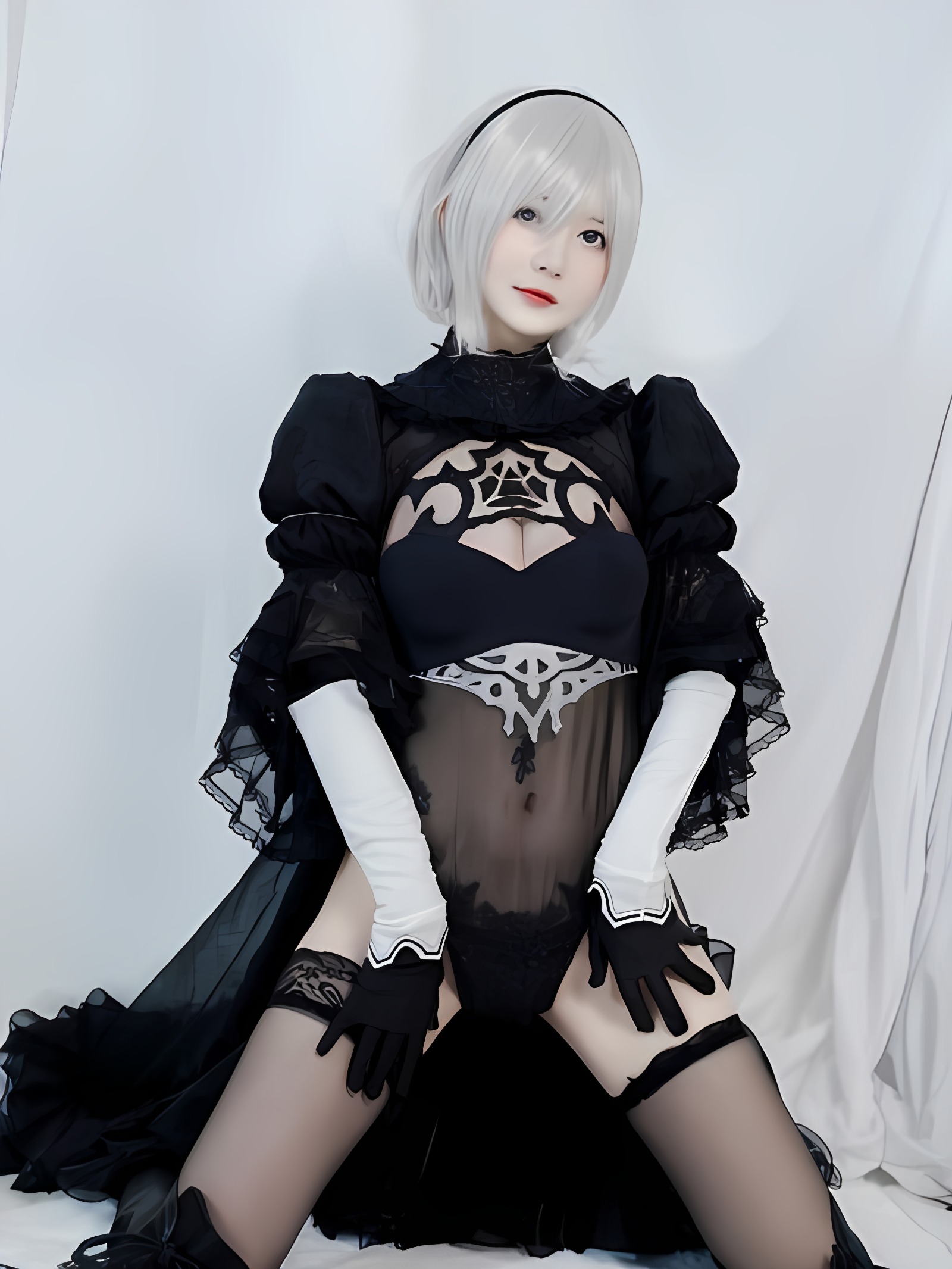 51酱 - NO.02 2B黑婚纱 2B Black Bride